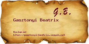 Gasztonyi Beatrix névjegykártya